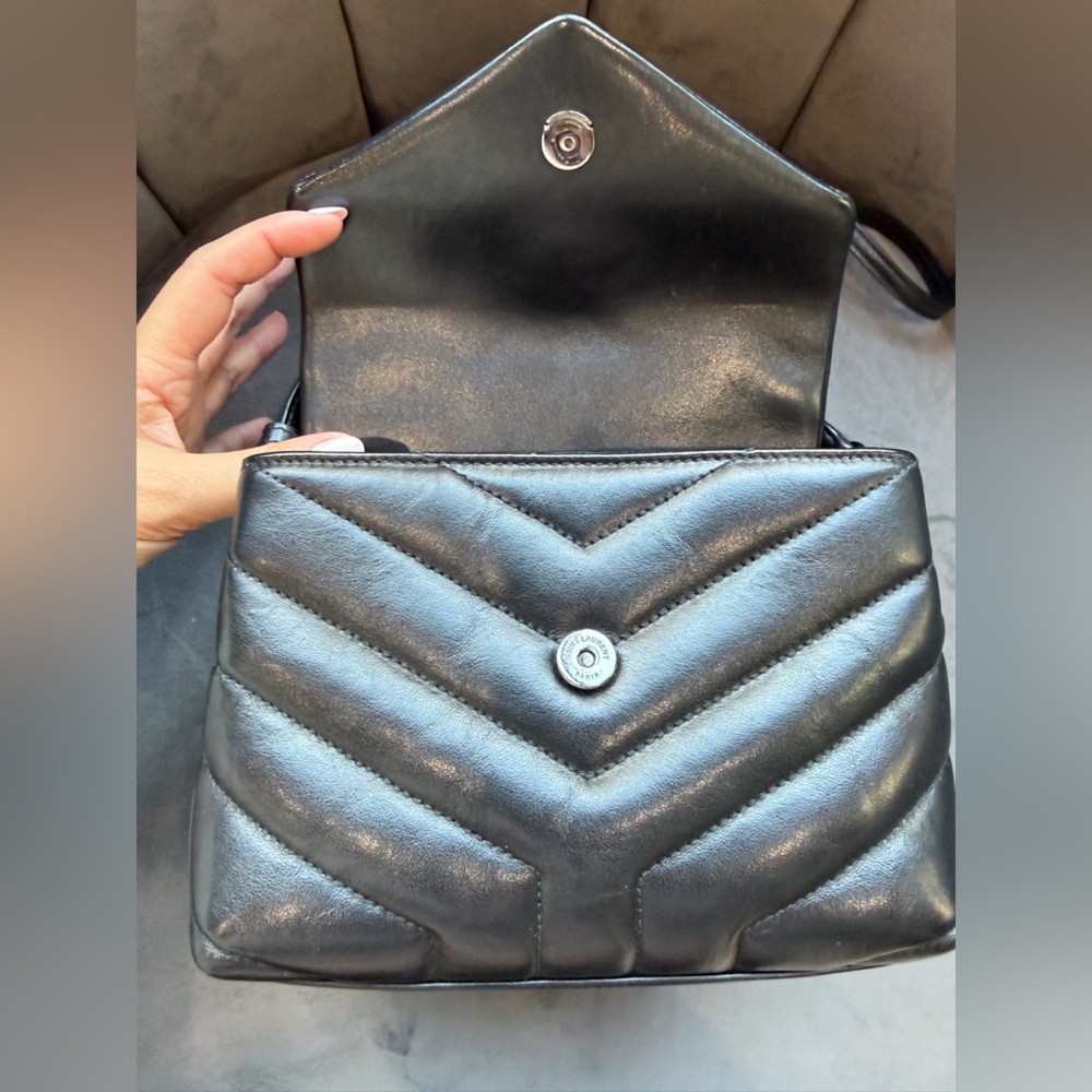 YSL Monogram Flap Lou Lou Toy Bag Black - Picture 5 of 17